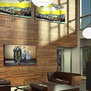 The Holly Ave Clubhouse has lounge seating