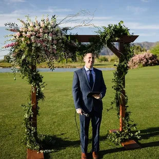 Introducing the Union of Sarah Dennison &amp; Michael Swanson 4/10/21.@santiagoalmadaphotography @suejacobscakes @wildirisweddings @zcateringaz