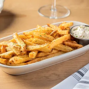 a platter of french fries