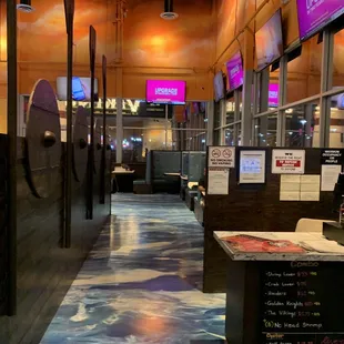 the inside of the restaurant