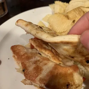 Chicken and Pesto panini with no pesto.