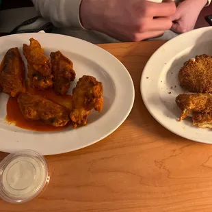 mozzarella &quot;sticks&quot; and wings