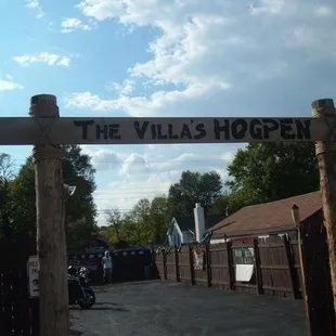 The outdoor Hog Pen for the bikes and outdoor entertainment.