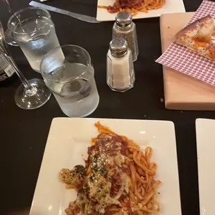 Shared portion of chicken Parmesan