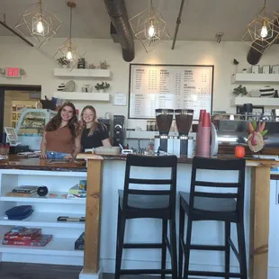 Johnna and Kaylee at the counter