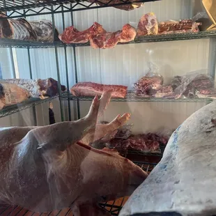 Meat curing room