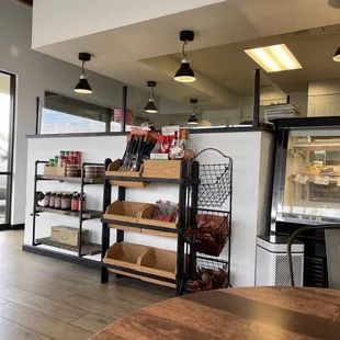 the interior of the store