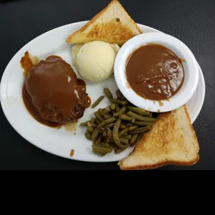 Hamburger Steak with 2 sides