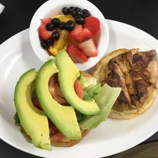 Grilled Chicken added avocado and fruit