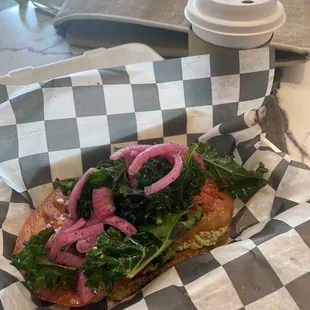 Seed toast and dirty chai