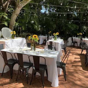 a table set for a wedding reception