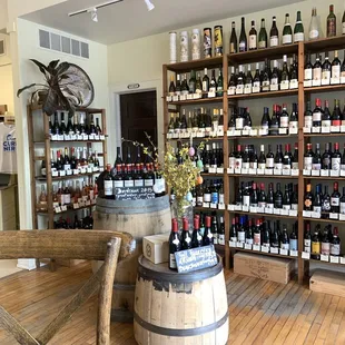 a wine shop with a variety of wines