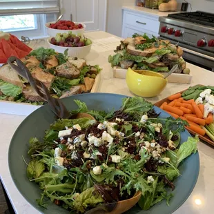 Savory salad and sandwich platters