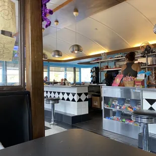 the interior of the restaurant