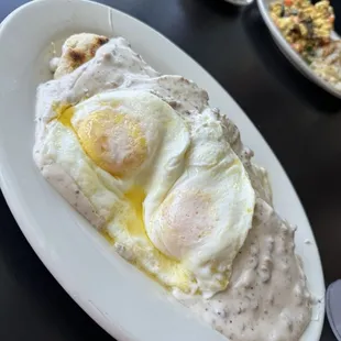 Biscuits and gravy. Delish.