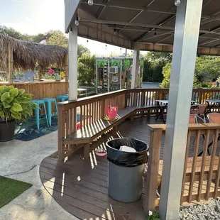 Seating area and more closed food trucks