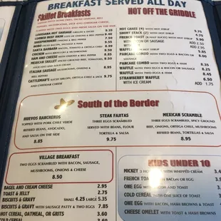 sushi and sashimi, menu