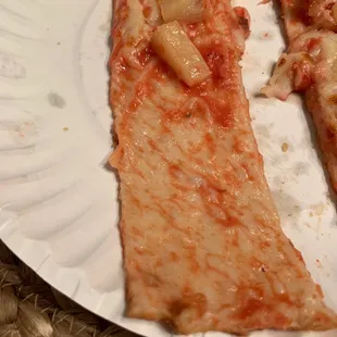 Poorly made pizza
