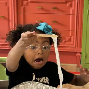 Who doesn't love slime? We have slime camps and slime events as well.