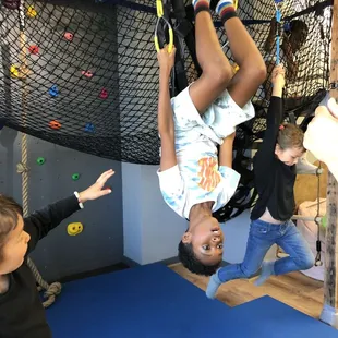 Kids in the climbing structure