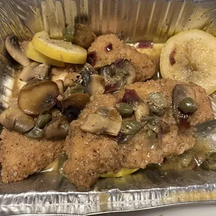 Pollo piccata - portion&apos;s definitely gotten smaller