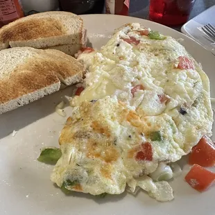 Garden omelette made with egg whites