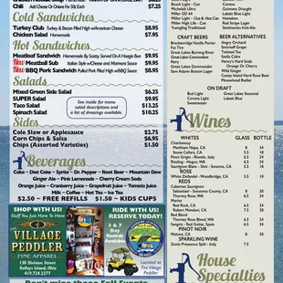 Village Pump Fall Menu 2016
