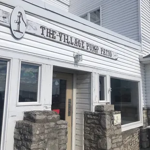 Friday afternoon, 16 October 2020 -- Outside The Village Pump restaurant.