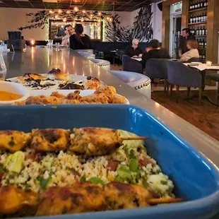 Inside dining room at the bar