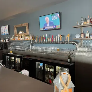 the bar area