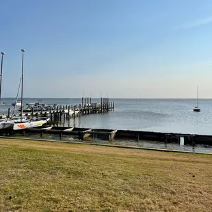 a view of a marina