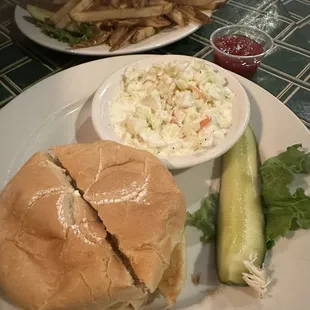 Chicken Chesapeake with coleslaw