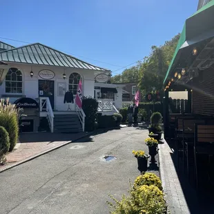 Nearby shops, pretty November day!