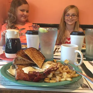 Girls love the chocolate chip pancakes.