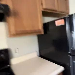 Given unit. Not a full-sized fridge, no intentions of replacing. I was the same height as fridge, Im 4'11....