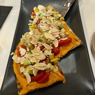 SUMMER ROMESCO - roasted corn + zucchini + cherry tomato + fennel + onion + shaved almonds + preserved meyer lemon