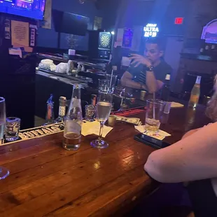 Dive bar. Fancyish cocktails