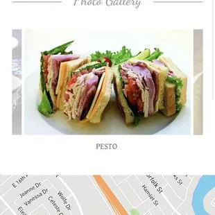 The Vineyard Club Turkey Ham and Bacon Sandwich