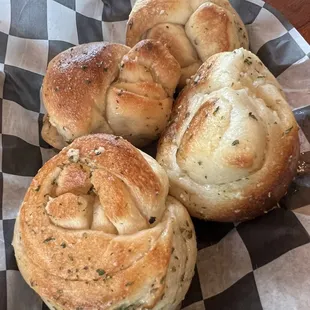 Complimentary Garlic Knots
