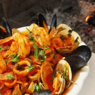 paella, food