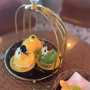 Raspberry, matcha, Durian cake .