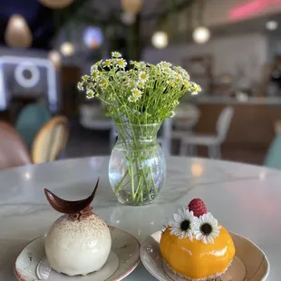 Tiramisu and exotic mango cake