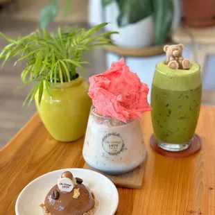 Vietnamese Coffee dessert-meh &amp; a Cloud Latte &amp; Matcha Latte