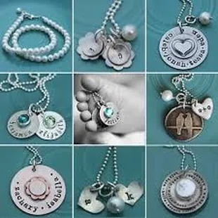 The Vintage Pearl creates hand stamped jewelry, personalized jewelry and keepsakes that are customized with any names, initia...