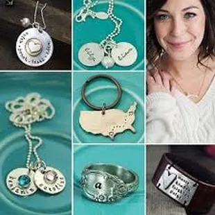 The Vintage Pearl creates hand stamped jewelry, personalized jewelry and keepsakes that are customized with any names, initia...