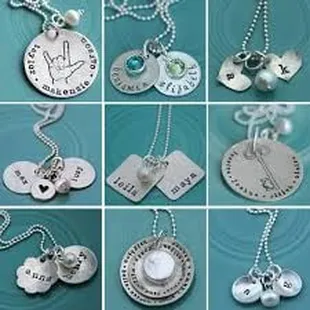 The Vintage Pearl creates hand stamped jewelry, personalized jewelry and keepsakes that are customized with any names, initia...