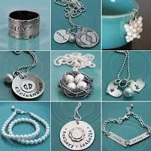The Vintage Pearl creates hand stamped jewelry, personalized jewelry and keepsakes that are customized with any names, initia...