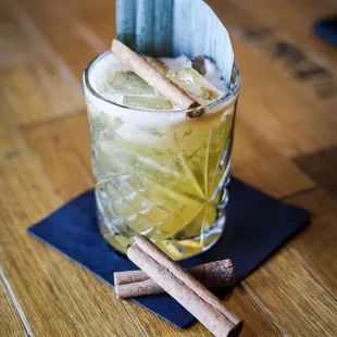 The Slowpoke - cinnamon-infused blanco tequila, tamarind, banana, lime, maple and amaro nonino