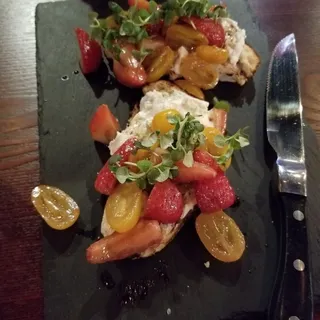 Tomato and Strawberry Bruschetta