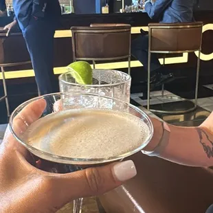 Espresso martini and margarita